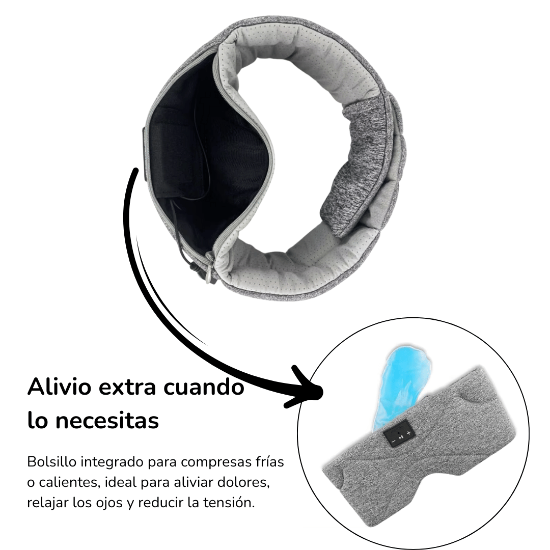 Sleesy Band- Auriculares invisibles integrados en un antifaz ultra cómodo