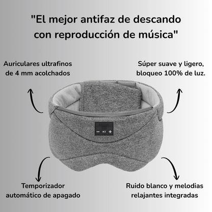 Sleesy Band- Auriculares invisibles integrados en un antifaz ultra cómodo