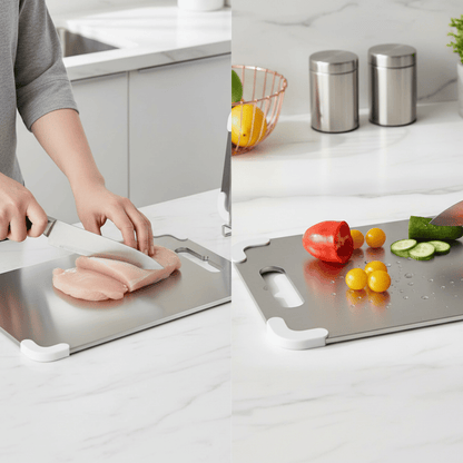 Tabla de Acero Inoxidable Sleesy — Antibacteriana de Grado Profesional